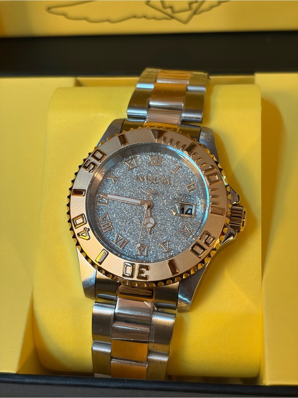 Invicta Collectors Diver- Aureborne Swiss Ronda Two Tone FLOODED DIAL Watch 40MM - Picture 3 of 11
